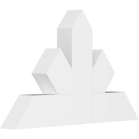 Ekena Millwork Saratoga Architectural Grade PVC Gable Bracket, 36"W x 22 1/2"H x 4"D x 6"F, 15/12 Pitch GBP036X23X0406SAR00